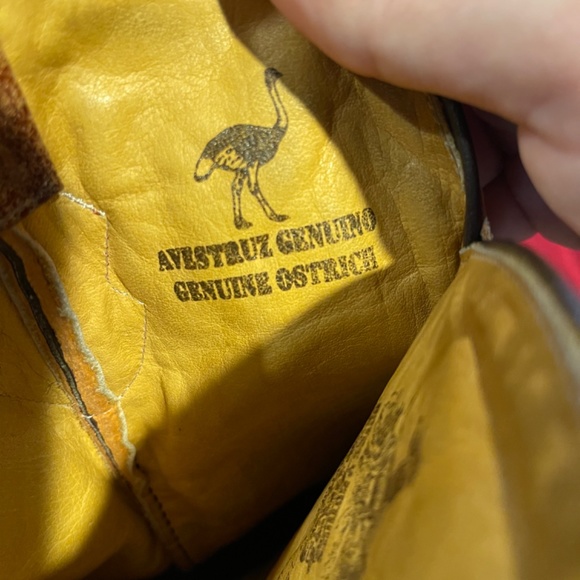 Genuine Ostrich boots size 8.5 main image 5